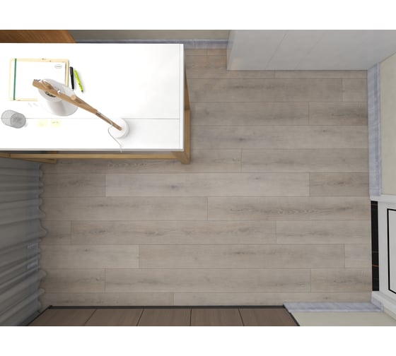 Виниловый пол FLOORWOOD Unit Дуб Фолибер 43 класс, толщина 4 мм, с микрофаской, влагостойкий, 2,6352 кв. м 4017