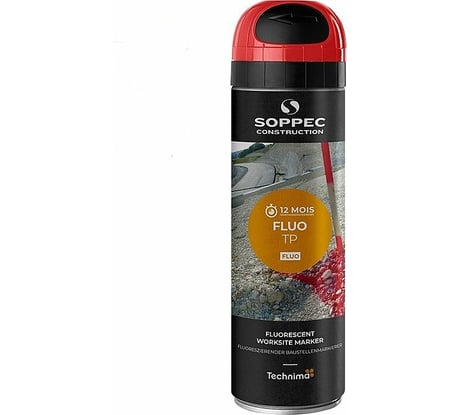 Аэрозольный маркер для стройки, геодезии Soppec (флуоресцентный; красный) 141513