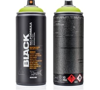 Краска MONTANA BLACK желто-зеленая, 0.4 л 6010 BLK