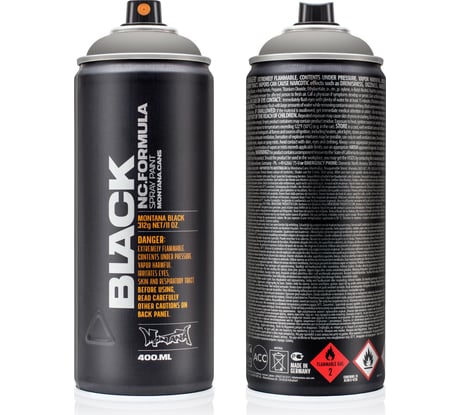 Краска MONTANA BLACK дамбо, 0.4 л 7340 BLK