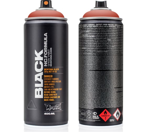 Краска MONTANA BLACK кирпичная темная, 0.4 л 8240 BLK 1