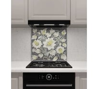 Защитный экран Normand 700х500х4 мм, рис. 17, из закаленного стекла, на кухонный фартук, для плиты от брызг, с фотопечатью 134-801