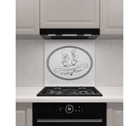 Защитный экран Normand 700х500х4 мм, рис. 15, из закаленного стекла, на кухонный фартук, для плиты от брызг, с фотопечатью 134-771