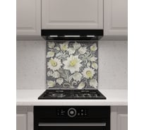 Защитный экран Normand 600х500х4 мм, рис. 17, из закаленного стекла на кухонный фартук для плиты от брызг с фотопечатью 134-542