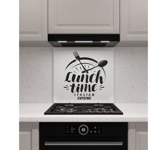 Защитный экран Normand 600х500х4 мм, рис. 22, из закаленного стекла на кухонный фартук для плиты от брызг с фотопечатью 134-467 1