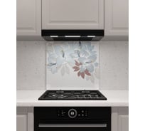 Защитный экран Normand 600х500х4 мм, рис. 25, из закаленного стекла на кухонный фартук для плиты от брызг с фотопечатью 134-559