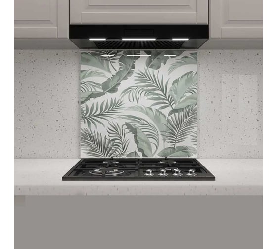 Защитный экран Normand 600х500х4 мм, рис. 30, из закаленного стекла на кухонный фартук для плиты от брызг с фотопечатью 134-597 1