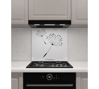 Защитный экран Normand 600х500х4 мм, рис. 31, из закаленного стекла на кухонный фартук для плиты от брызг с фотопечатью 134-603