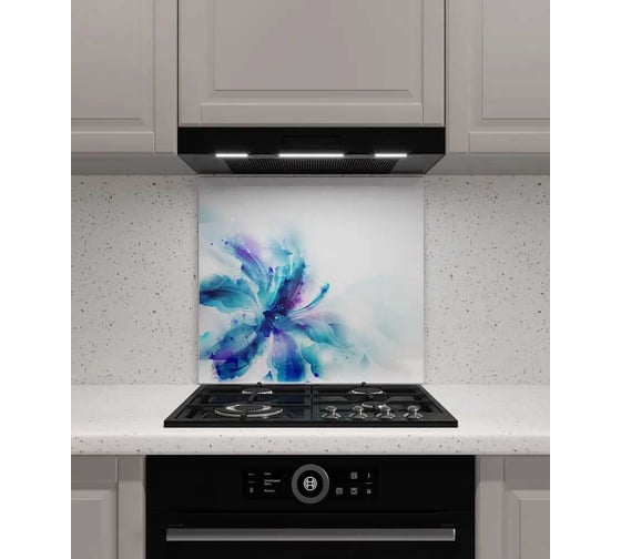 Защитный экран Normand 700х500х4 мм, рис. 8, из закаленного стекла, на кухонный фартук, для плиты от брызг, с фотопечатью 134-719 1