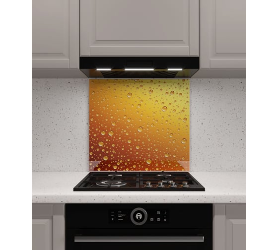 Защитный экран Normand 600х500х4 мм, рис. 6, из закаленного стекла на кухонный фартук для плиты от брызг с фотопечатью 134-399 1