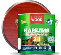 Защитно-красящий состав Farbitex 3в1 для древесины Карелия Каштан (2.7 л) WOOD 4300016879