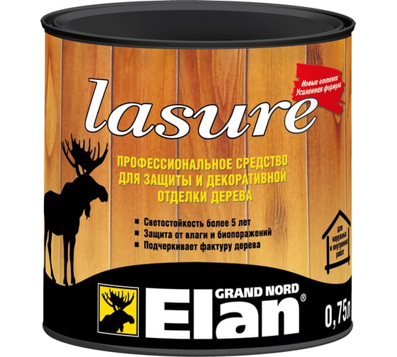 Лазурь долговечная ALPA Элан New бесцветная, 0.75л 3488570018279 1