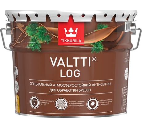 Антисептик Tikkurila VALTTI LOG орегон 9 л 700010356