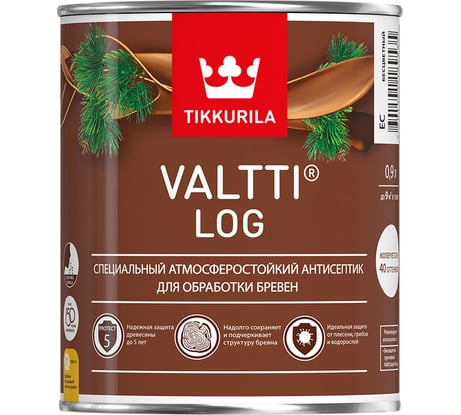 Антисептик Tikkurila VALTTI LOG сосна 0,9 л 700010348