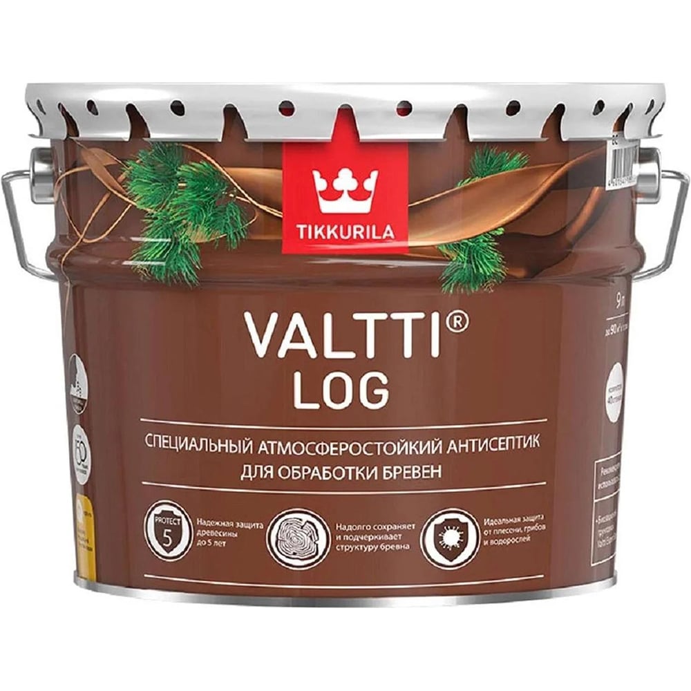 Антисептик Tikkurila VALTTI LOG тик 9 л