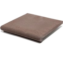 Ступень угловая полимерпесчаная WEECO Флоренция 355*355*23 мм, цвет шоколад ФУШ1