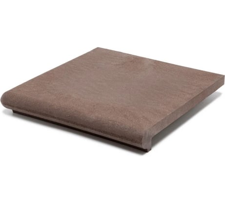 Ступень полимерпесчаная WEECO Флоренция угловая 355х355х23мм цвет шоколад ФУШ1