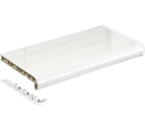 Подоконник Estera дуб белый глянцевый, 2400 х 450 мм, 01.05.111.2400.450 1