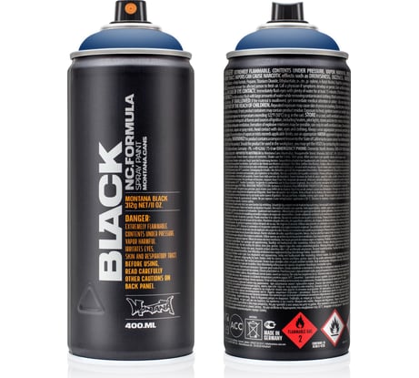 Краска MONTANA BLACK ультрамарин, 0.4 л 5080 BLK