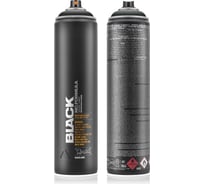 Краска MONTANA BLACK черная, 0.6 л 9001 BLK-600