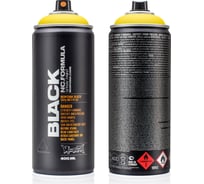 Краска MONTANA BLACK энергетик желтый, 0.4 л P1000 BLK