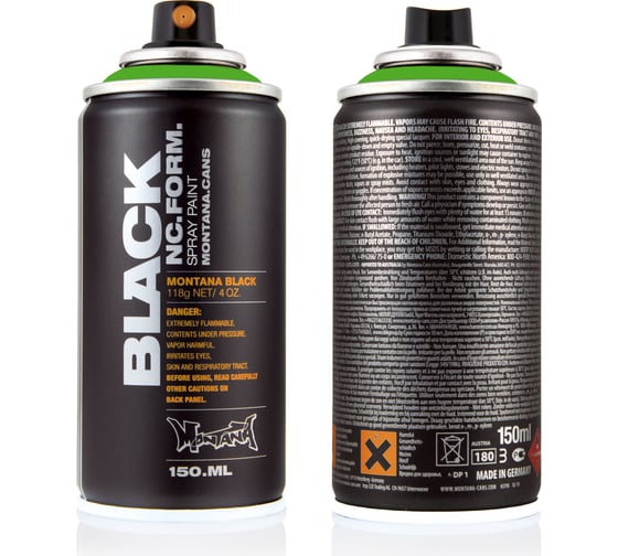 Краска MONTANA BLACK зеленая долина, 0,15 л 6045 BLK-150 1