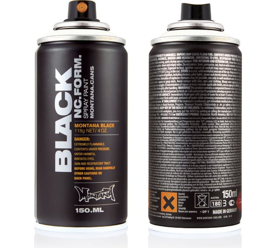 Краска MONTANA BLACK белая, 0.15 л 9105 BLK-150