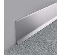 Плинтус алюминиевый ООО ЭлитПроф L-образный 100х10х3000 мм,  анодированное серебро АПЛ 100 АСР 300