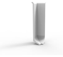 Угол внутренний для плинтуса ДИАЛ 80 мм RAL 9016 белый мат 2 штуки в комплекте 4687207099646