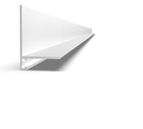 Микроплинтус напольный с заходом на стену ДИАЛ 20мм 2 000 - 6063 Т6 RAL 9016 белый мат 4687207099493