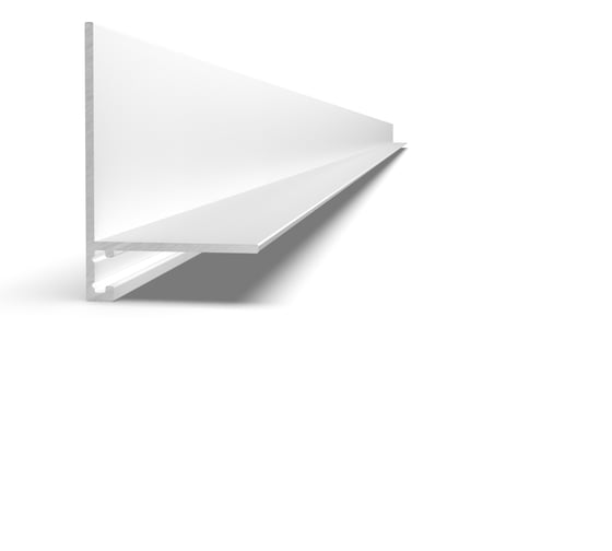 Микроплинтус напольный с заходом на стену ДИАЛ 20мм 2 000 - 6063 Т6 RAL 9016 белый мат 4687207099493 1