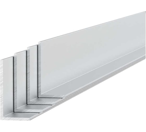 Уголок алюминиевый ДИАЛ 3000 х 10  x 25  x 1,2 мм, 4 штуки в комплекте 4687207111447 1