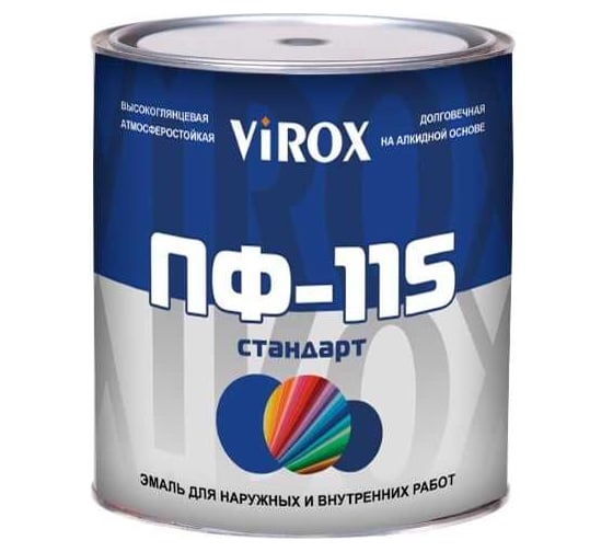 Эмаль VIROX ПФ-115 СТАНДАРТ чёрная 0,8кг 13708 1