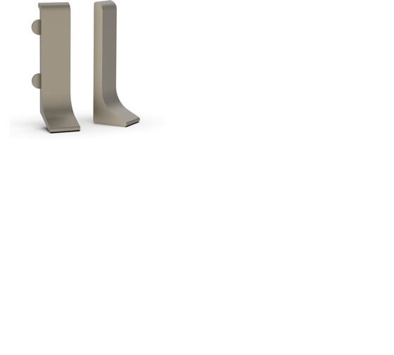 Заглушки для плинтуса ДИАЛ 40 мм ШАМПАНЬ матовая 4 штуки в комплекте ( 2 правые, 2 левые) 4687207099578 1