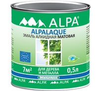 Эмаль ALPA Альпалак белая, матовая 0,5л 3488570010389