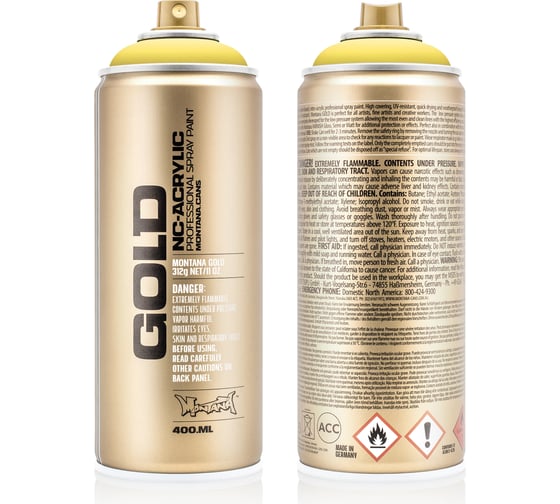 Краска MONTANA GOLD пасхально-желтая, 0.4 л G1010