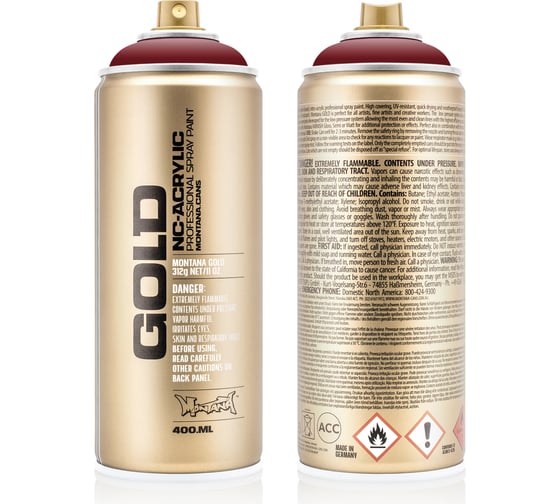 Краска MONTANA GOLD королевская красная, 0.4 л G3060