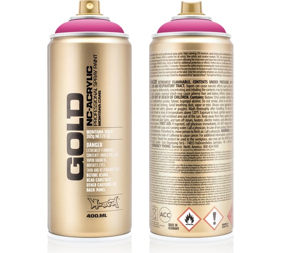 Краска MONTANA GOLD розовая-розовая, 0.4 л G3130 1