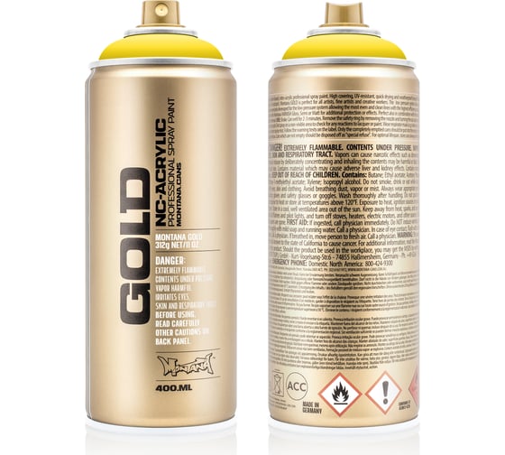 Краска MONTANA GOLD светло-желтый шок, 0.4 л S1000 1