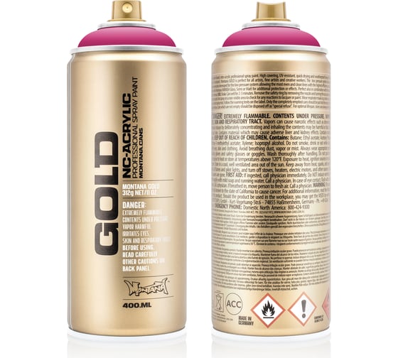 Краска MONTANA GOLD розовый шок, 0.4 л S4010 1