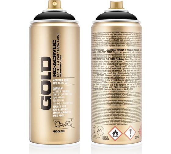 Краска MONTANA GOLD черный шок, 0.4 л S9000 1