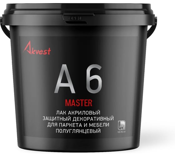 Лак акриловый Akvest для паркета и мебели 1 кг А-6 00036-1 1