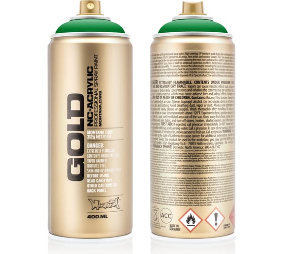 Краска MONTANA GOLD зеленая, 0.4 л G6050 1