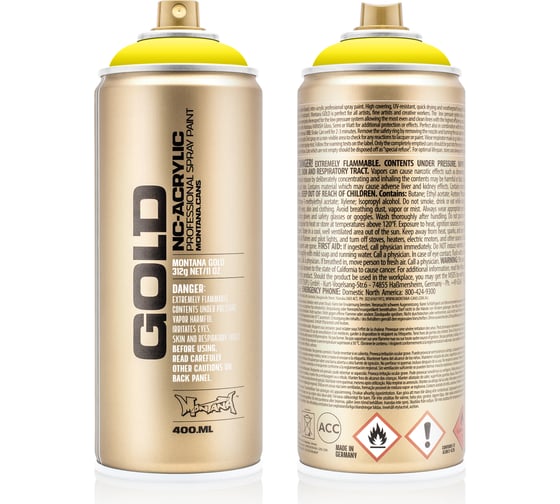 Краска MONTANA GOLD 100% желтая, 0.4 л P1000