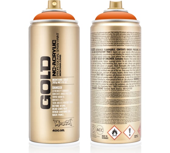 Краска MONTANA GOLD оранжевая, 0.4 л G2080