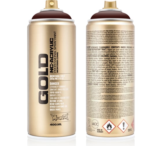 Краска MONTANA GOLD черно-красная, 0.4 л G3080 1