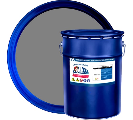 Антистатическая грунт-эмаль Ленинградка Бэповин-АК-Универсал 25 кг, серый УТ000014276 1