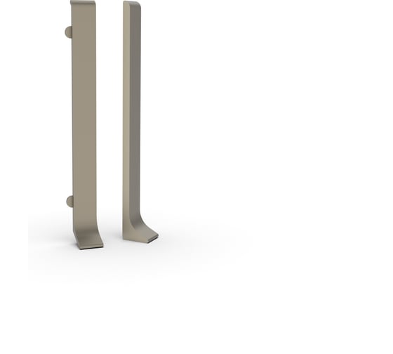 Заглушки для плинтуса ДИАЛ 100 мм ШАМПАНЬ матовая 4 штуки в комплекте ( 2 правые, 2 левые) 4687207099615 1