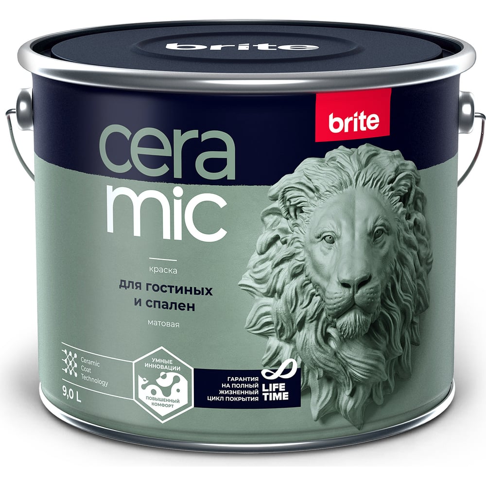 Brite ceramic краска для гостиных и спален матовая