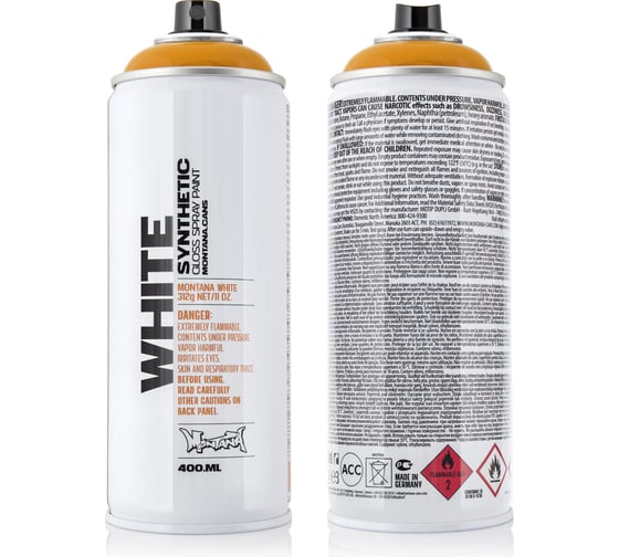 Краска MONTANA WHITE ярко-оранжевая, 0.4 л 2060 WHT